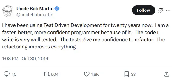 Uncle Bob Martin post